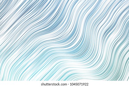 Light BLUE vector template with lines, ovals. Colorful illustration in abstract marble style with gradient. A new texture for your  ad, booklets, leaflets.