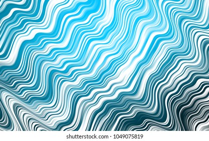 Light BLUE vector template with lines, ovals. Creative illustration in halftone marble style with gradient. The elegant pattern for brand book.