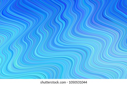 Light BLUE vector template with lines, ovals. Geometric illustration in marble style with gradient.  The template for cell phone backgrounds.