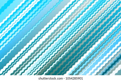 Light BLUE vector template with lines, ovals. A vague circumflex abstract illustration with gradient. The elegant pattern for brand book.