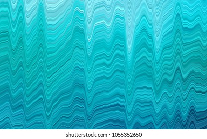 Light BLUE vector template with lines, ovals. Shining crooked illustration in marble style. New composition for your brand book.