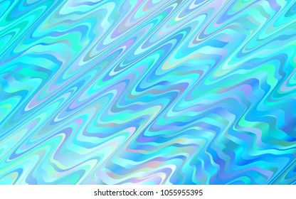 Light BLUE vector template with lines, ovals. Colorful abstract illustration with gradient lines. Marble style for your business design.
