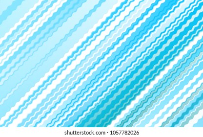 Light BLUE vector template with lines, ovals. An elegant bright illustration with gradient. The template for cell phone backgrounds.