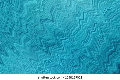 Light BLUE vector template with lines, ovals. A vague circumflex abstract illustration with gradient. Textured wave pattern for backgrounds.