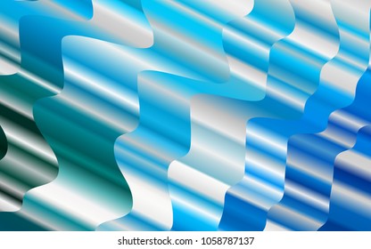 Light BLUE vector template with lines, ovals. A completely new color illustration in marble style. A completely new marble design for your business.