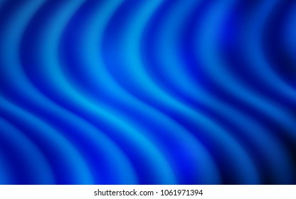 Light BLUE vector template with lines, ovals. Colorful abstract illustration with gradient lines. Brand-new design for your ads, poster, banner.