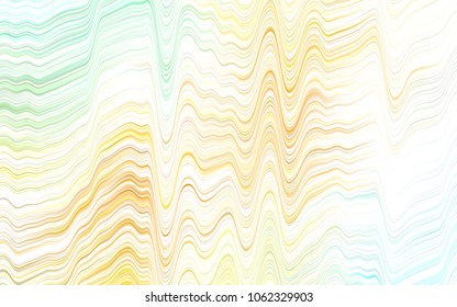 Light BLUE vector template with lines, ovals. Creative illustration in halftone marble style with gradient. Pattern for your business design.