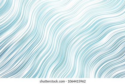 Light BLUE vector template with lines, ovals. Colorful illustration in abstract marble style with gradient. Textured wave pattern for backgrounds.