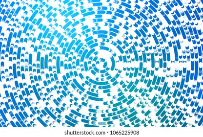 Light BLUE vector template with lines, ovals. Shining illustration, which consist of blurred lines, circles. A new texture for your  ad, booklets, leaflets.