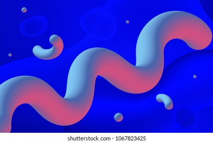 Light BLUE vector template with lines, ovals. Brand-new colored illustration in memphis style with gradient. Textured wave pattern for backgrounds.