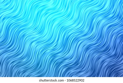 Light BLUE vector template with lines, ovals. Creative illustration in halftone marble style with gradient. Marble style for your business design.