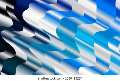 Light BLUE vector template with lines, ovals. Creative geometric illustration in marble style with gradient. Pattern for your business design.