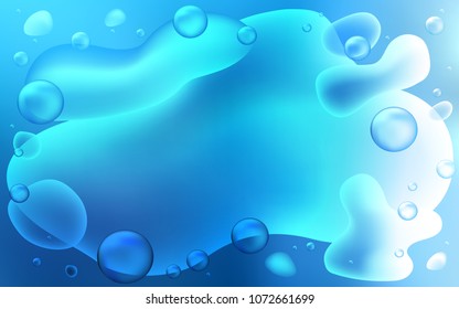 Light BLUE vector template with lines, ovals. Colorful illustration in abstract memphis style with gradient. The elegant pattern for brand book.
