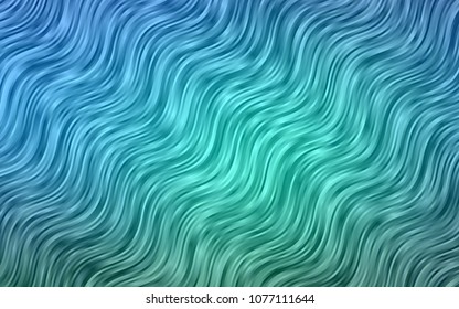 Light BLUE vector template with lines, ovals. A sample with blurred bubble shapes. A completely new marble design for your business.