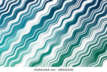 Light BLUE vector template with lines, ovals. Shining illustration, which consist of blurred lines, circles. The template for cell phone backgrounds.