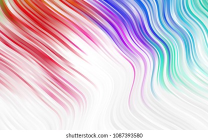 Light BLUE vector template with lines, ovals. Brand-new colored illustration in marble style with gradient. Marble style for your business design.