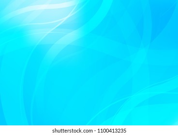 Light BLUE vector template with lines, ovals. Geometric illustration in marble style with gradient.  New composition for your brand book.