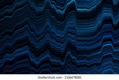 Light BLUE vector template with lines, ovals. Brand-new colored illustration in marble style with gradient. New composition for your brand book.