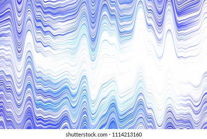Light BLUE vector template with lines, ovals. Creative illustration in halftone marble style with gradient. A new texture for your  ad, booklets, leaflets.