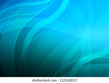 Light BLUE vector template with lines, ovals. Blurred geometric sample with gradient bubbles.  Pattern for your business design.
