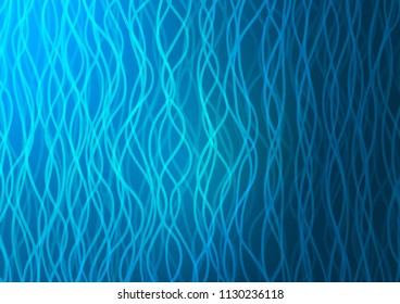 Light BLUE vector template with lines, ovals. A sample with blurred bubble shapes. A new texture for your  ad, booklets, leaflets.