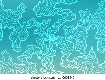 Light BLUE vector template with lines, ovals. An elegant bright illustration with gradient. A new texture for your  ad, booklets, leaflets.