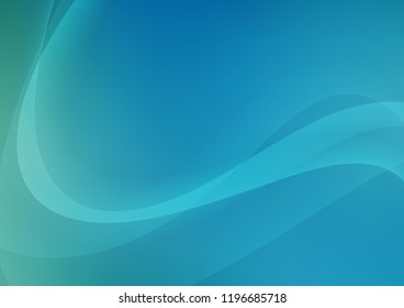 Light BLUE vector template with lines, ovals. Geometric illustration in marble style with gradient.  The best blurred design for your business.