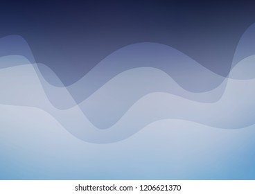 Light BLUE vector template with lines, ovals. Brand new colored illustration in marble style with gradient. The template for cell phone backgrounds.