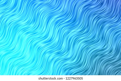 Light BLUE vector template with lines, ovals. Colorful illustration in abstract marble style with gradient. A completely new template for your business design.