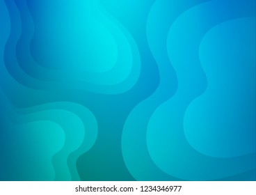 Light BLUE vector template with lines, ovals. Modern gradient abstract illustration with bandy lines. Marble style for your business design.