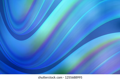 Light BLUE vector template with lines, ovals. Blurred geometric sample with gradient bubbles.  Marble style for your business design.