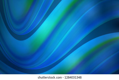 Light BLUE vector template with lines, ovals. Colorful abstract illustration with gradient lines. Marble style for your business design.