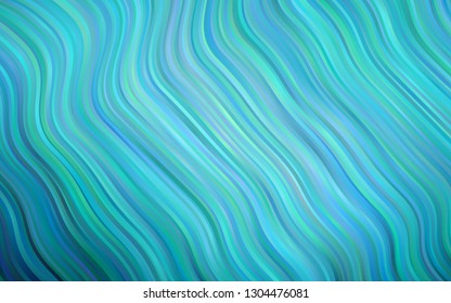 Light BLUE vector template with lines, ovals. Geometric illustration in marble style with gradient.  Textured wave pattern for backgrounds.