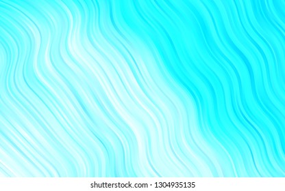 Light BLUE vector template with lines, ovals. Colorful illustration in abstract marble style with gradient. A completely new marble design for your business.
