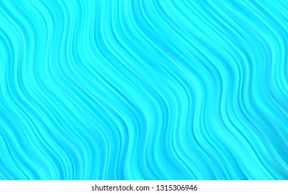Light BLUE vector template with lines, ovals. Colorful abstract illustration with gradient lines. The template for cell phone backgrounds.
