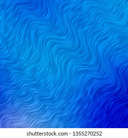 Light BLUE vector template with lines. Colorful illustration in abstract style with bent lines. Pattern for websites, landing pages.