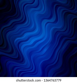 Light BLUE vector template with lines. Brand new colorful illustration with bent lines. Pattern for busines booklets, leaflets