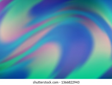 Light BLUE vector template with lines, ovals. A vague circumflex abstract illustration with gradient. New composition for your brand book.