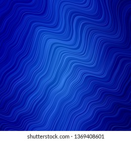 Light BLUE vector template with lines. Abstract illustration with gradient bows. Pattern for busines booklets, leaflets