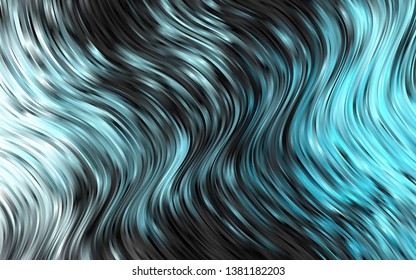 Light BLUE vector template with lines, ovals. Modern gradient abstract illustration with bandy lines. Brand new design for your ads, poster, banner.