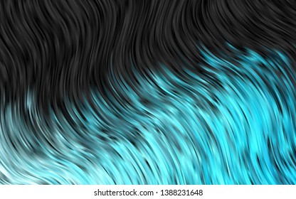 Light BLUE vector template with lines, ovals. Shining illustration, which consist of blurred lines, circles. Textured wave pattern for backgrounds.