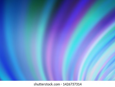 Light BLUE vector template with lines, ovals. Colorful abstract illustration with gradient lines. Marble design for your web site.