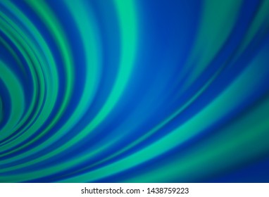Light BLUE vector template with lines, ovals. Glitter abstract illustration with wry lines. The best blurred design for your business.