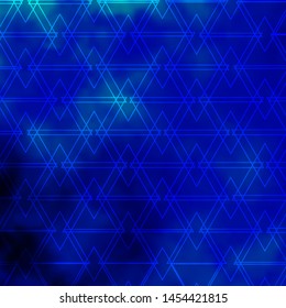 Light BLUE vector template with lines, triangles. Modern gradient illustration with colorful triangles. Pattern for booklets, leaflets