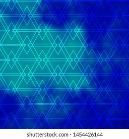 Light BLUE vector template with lines, triangles. Gradient triangles in abstract style on simple form. Design for your promotions.