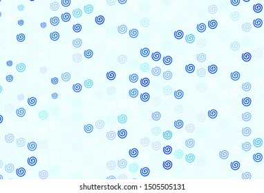 Light BLUE vector template with lines. Glitter abstract illustration with wry lines. Colorful wave pattern for your design.
