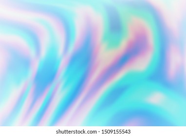 Light BLUE vector template with lines, ovals. Geometric illustration in marble style with gradient.  A completely new marble design for your business.