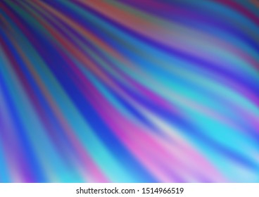 Light BLUE vector template with lines, ovals. Shining illustration, which consist of blurred lines, circles. A new texture for your  ad, booklets, leaflets.