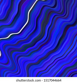 Light BLUE vector template with lines. Colorful illustration, which consists of curves. Template for your UI design.
