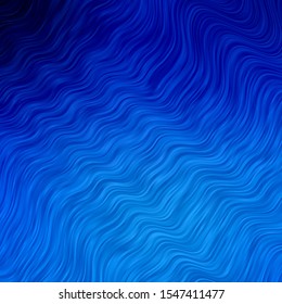 Light BLUE vector template with lines. Illustration in halftone style with gradient curves. Pattern for websites, landing pages.
